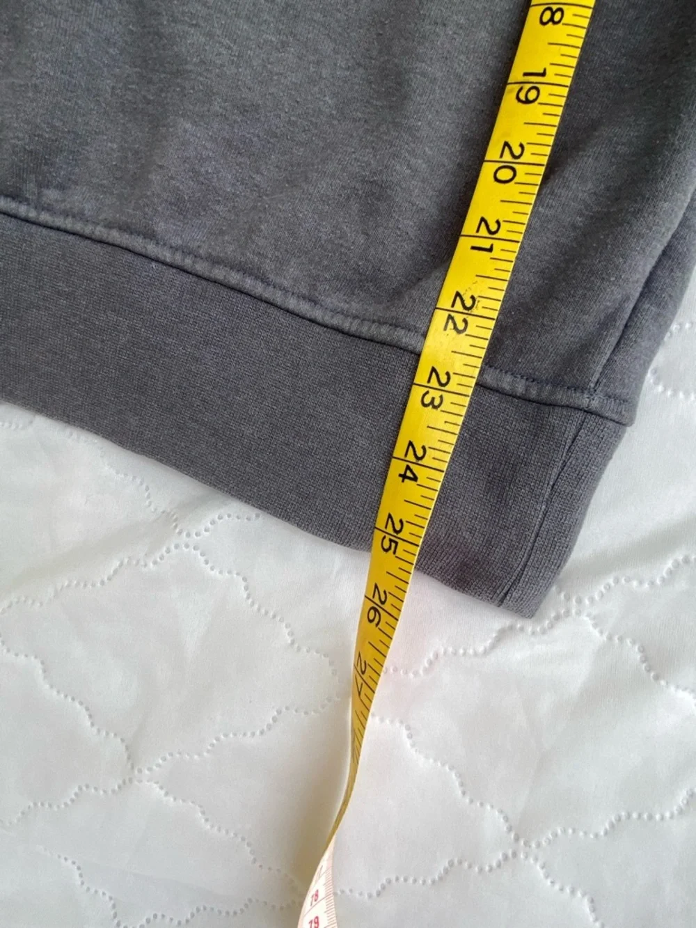 The North Face Men’s Gray and Black Crewneck Sweatshirt with Green Patch Medium